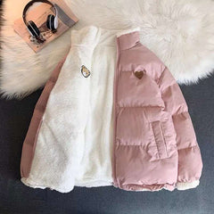 Cute Embroidered Double-Sided Coat