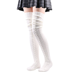 Thigh-High Knitted Socks