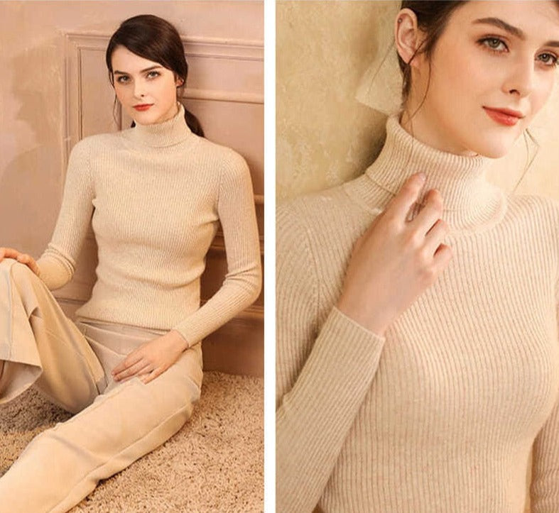 Simple Ribbed Turtleneck