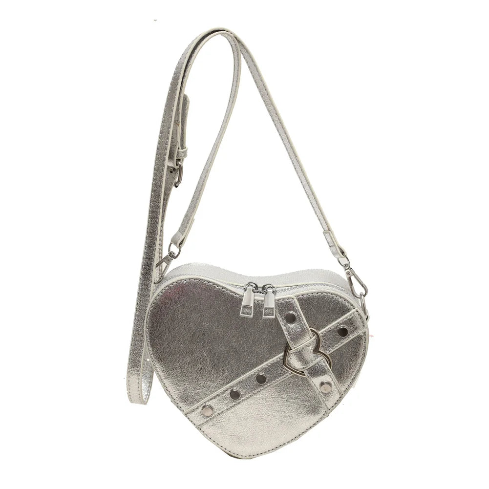 Studded Heart Crossbody Purse