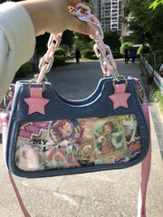 Sac à chaîne en jean Y2K Harajuku Star