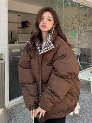 Diamond Pattern Puffer Jacket