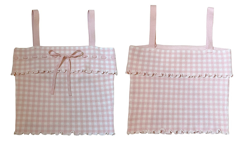 Pretty Bow Gingham Crop Top