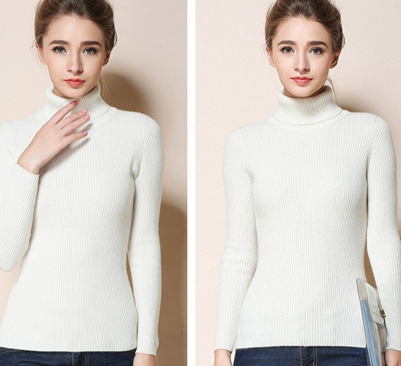 Simple Ribbed Turtleneck