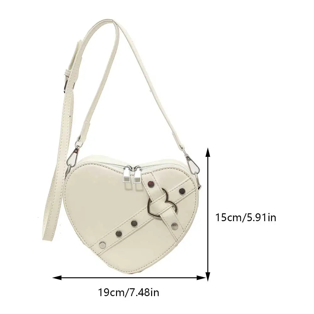 Studded Heart Crossbody Purse