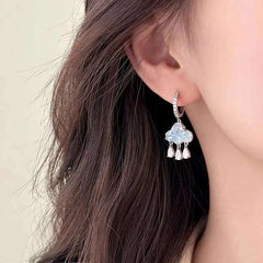 Crystal Rain Hoop Earrings