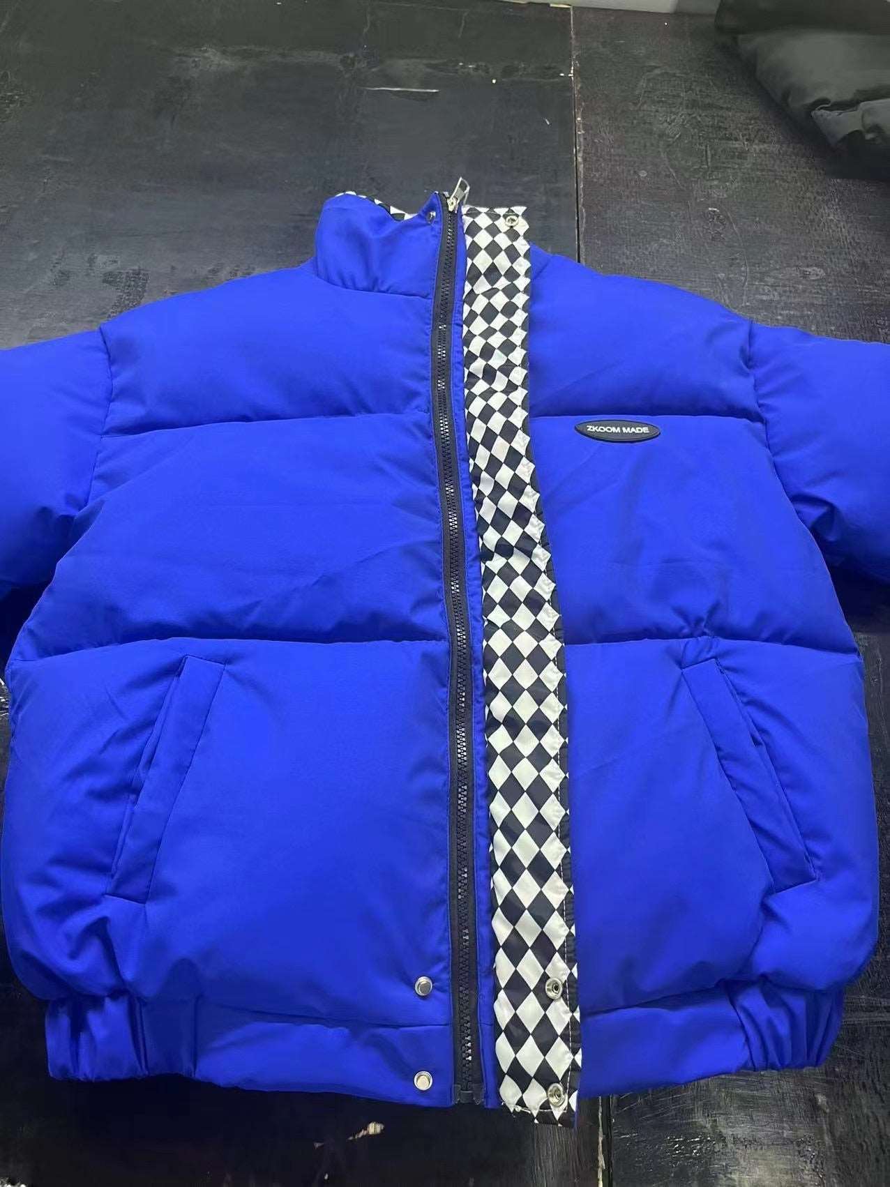 Diamond Pattern Puffer Jacket