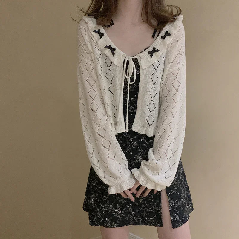 Charming Loose Lantern Sleeve Cardigan