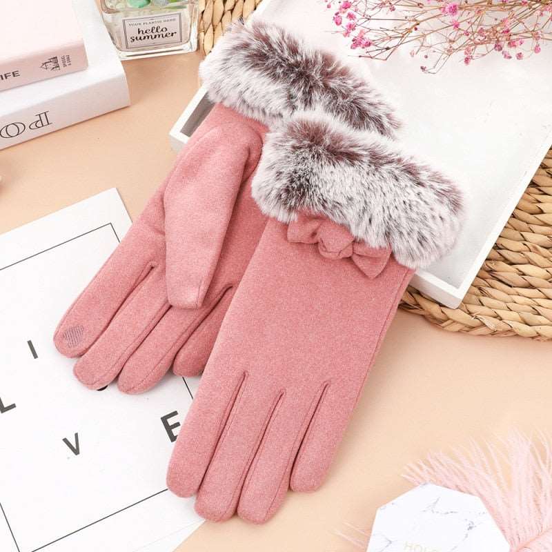 Cute Faux Fur Gloves