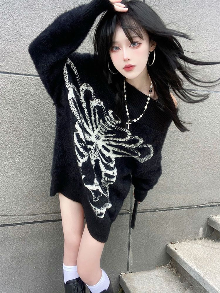 Grunge Skeletal Sweater