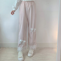 Kawaii Corduroy Bow Pants