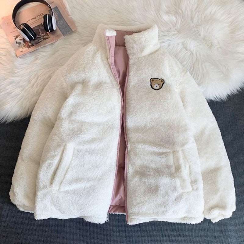 Cute Embroidered Double-Sided Coat