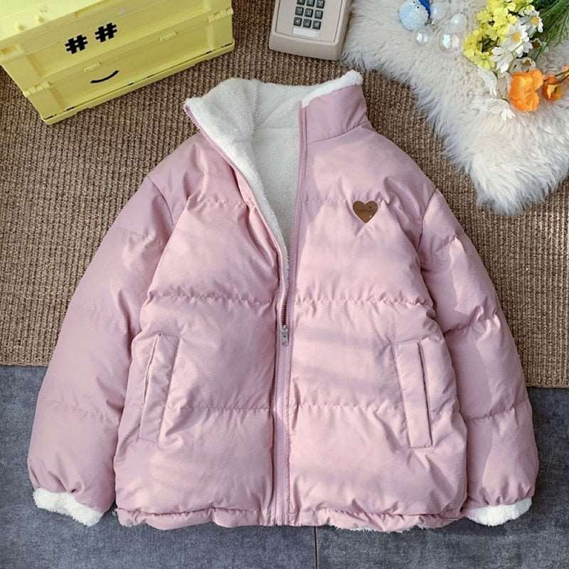 Cute Embroidered Double-Sided Coat