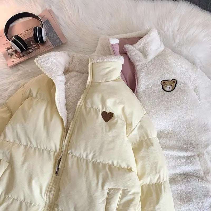 Cute Embroidered Double-Sided Coat