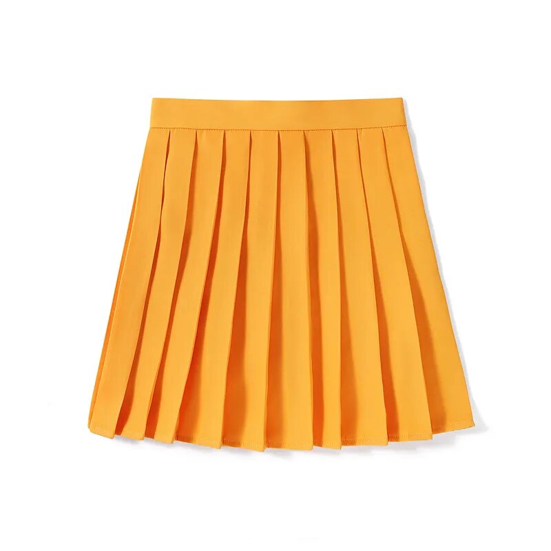 Candy Color Pleated Skirt