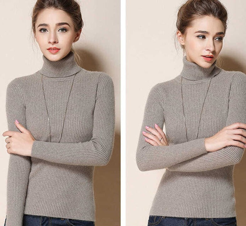 Simple Ribbed Turtleneck