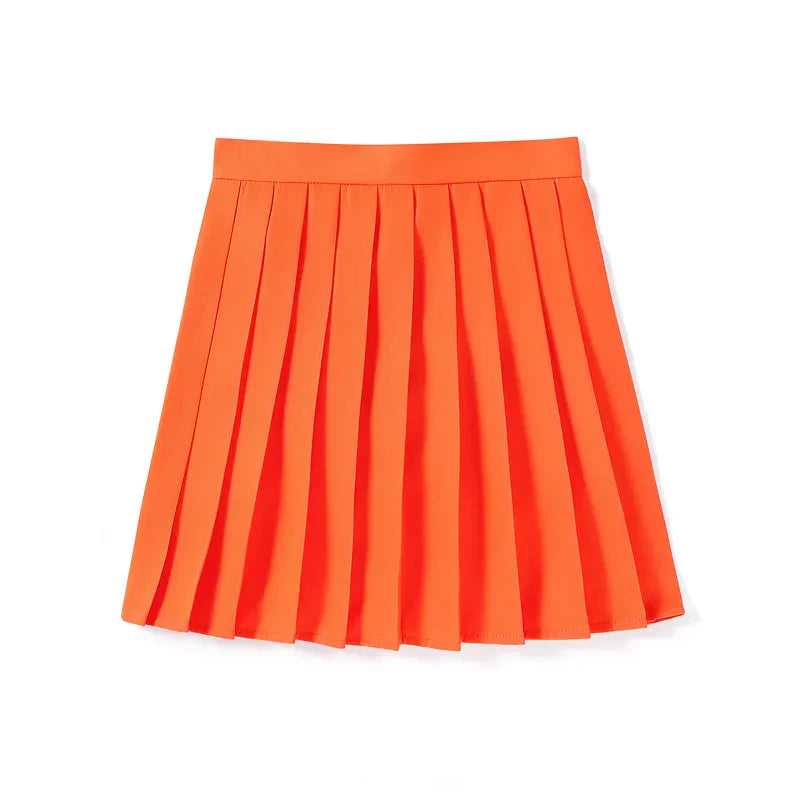 Candy Color Pleated Skirt