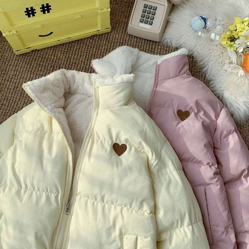 Cute Embroidered Double-Sided Coat