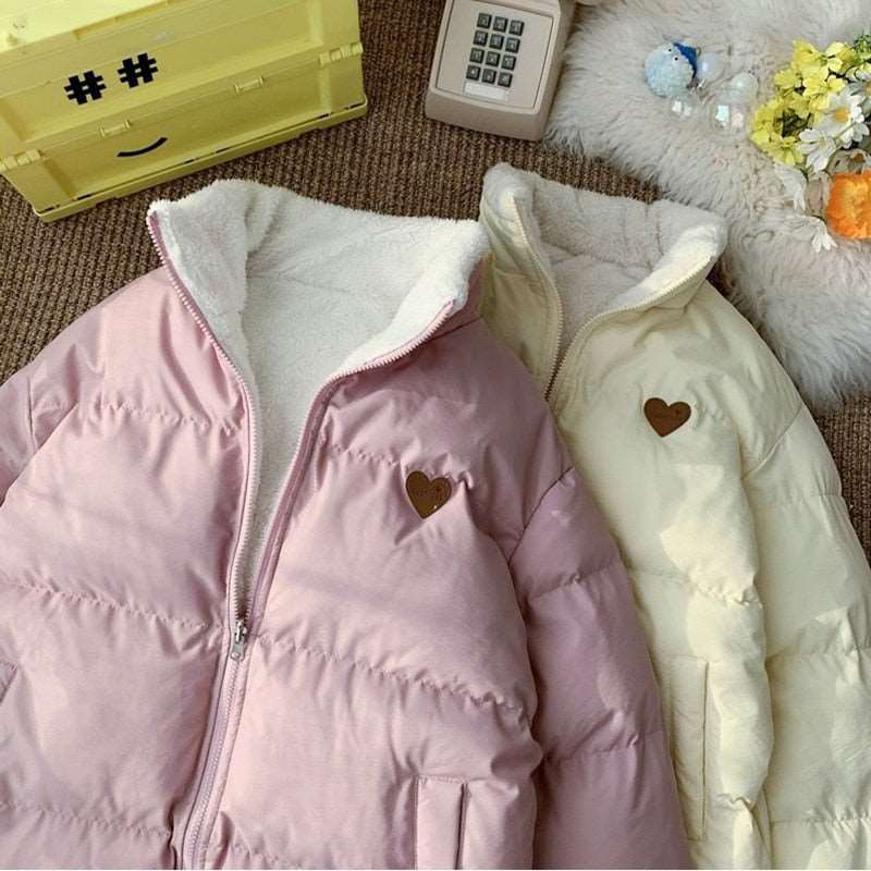 Cute Embroidered Double-Sided Coat