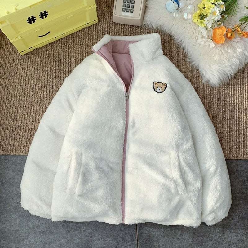 Cute Embroidered Double-Sided Coat