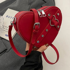 Studded Heart Crossbody Purse