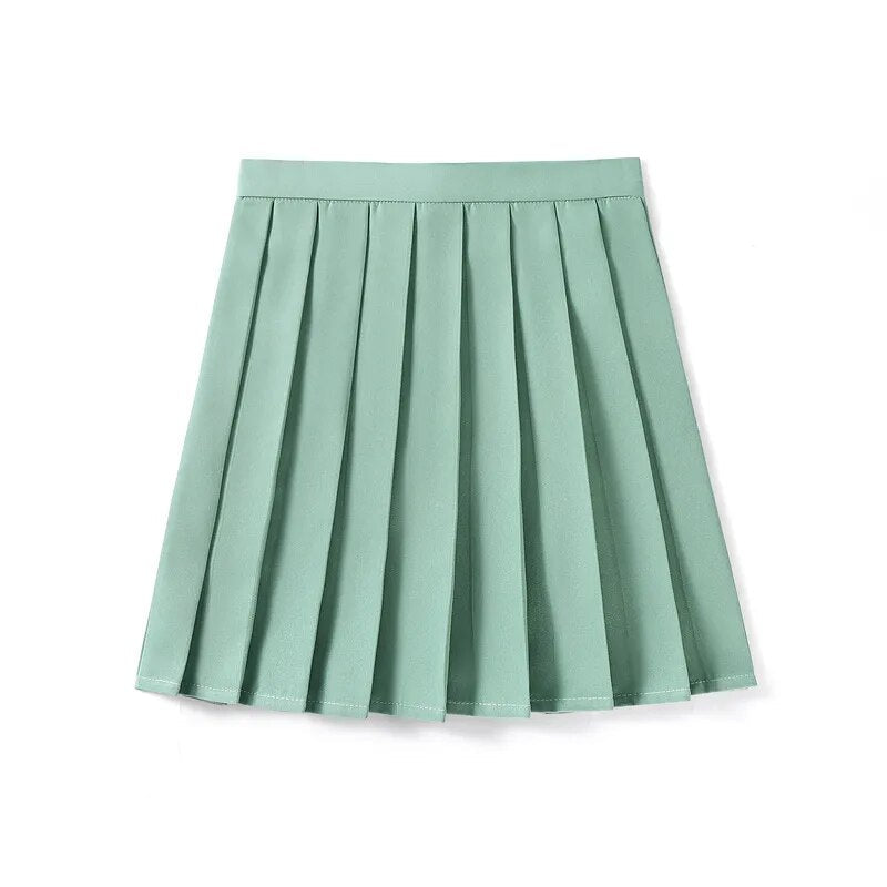 Candy Color Pleated Skirt