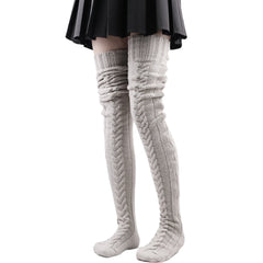 Thigh-High Knitted Socks