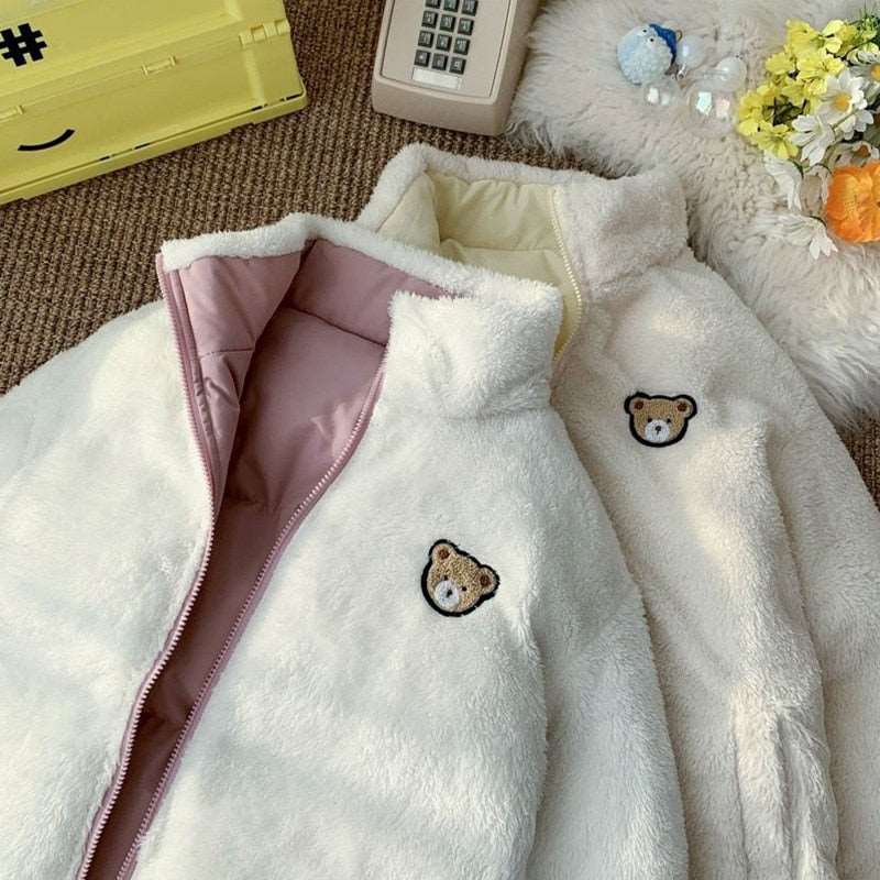 Cute Embroidered Double-Sided Coat