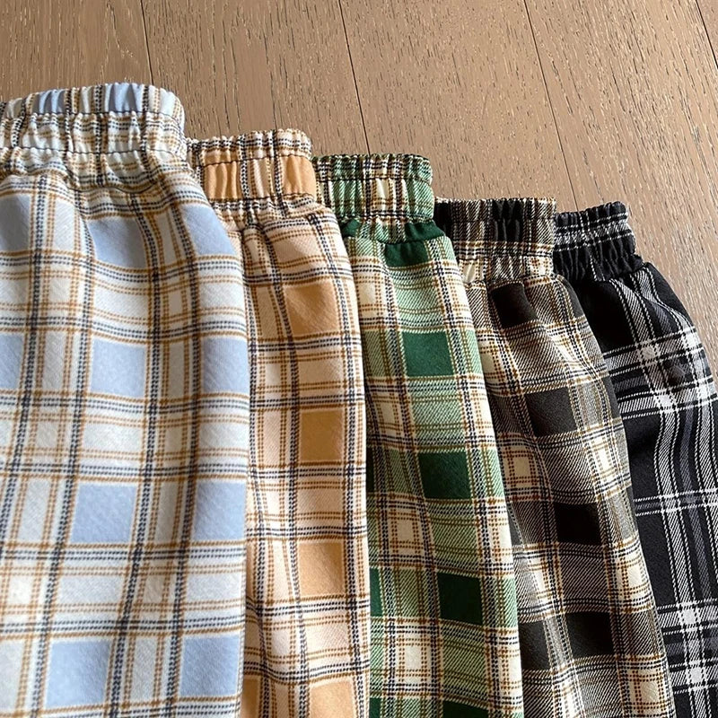 Fleece-Lined Plaid Pants