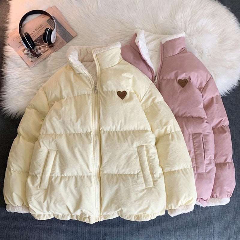 Cute Embroidered Double-Sided Coat