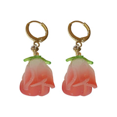 Precious Tulip Flower Earrings