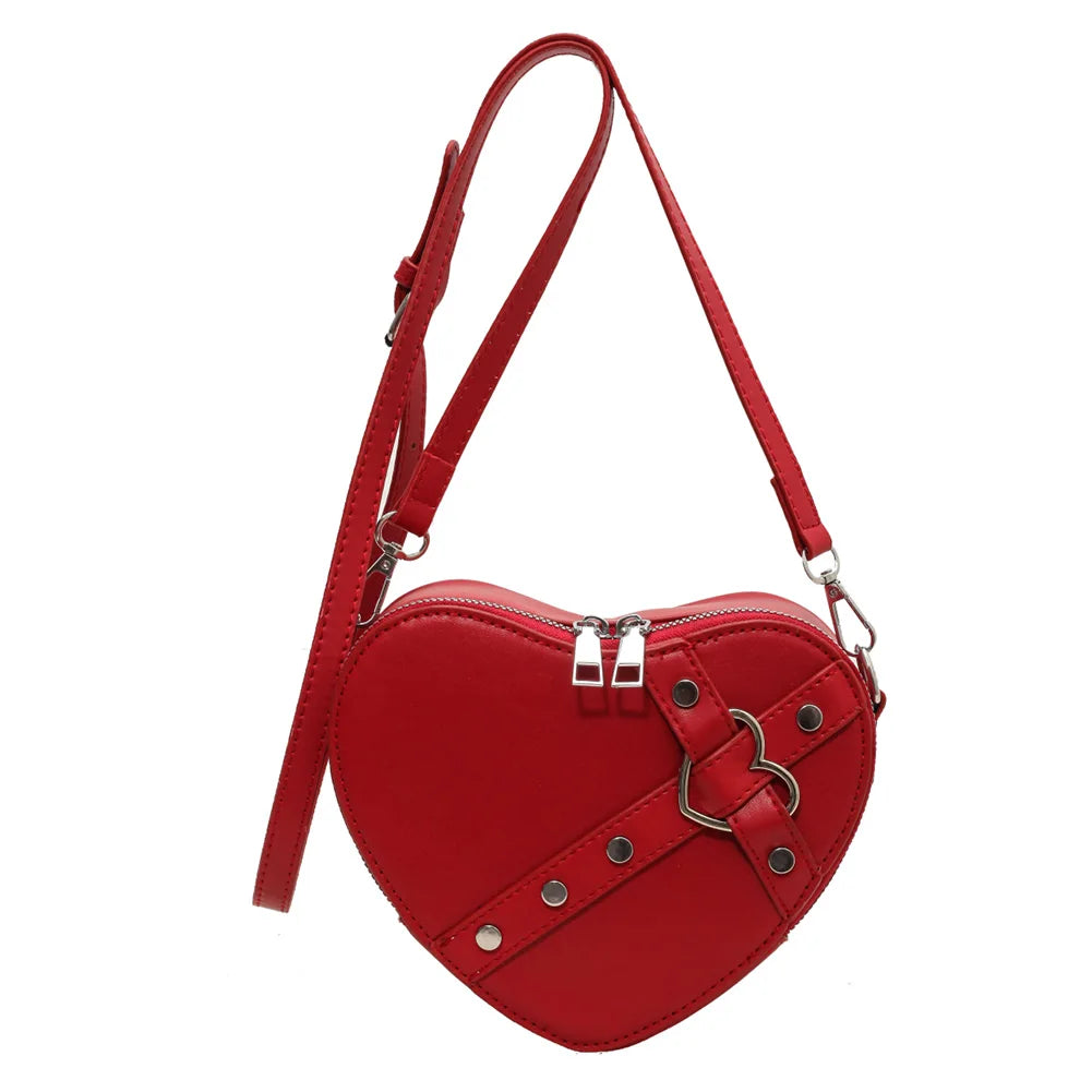 Studded Heart Crossbody Purse