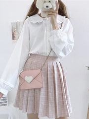 Kawaii Long Sleeve Peter Pan Collar Blouse