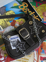 Y2K Star Denim Shoulder Bag