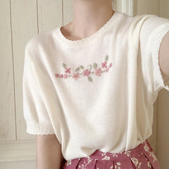 Prairie Flower Embroidered Top