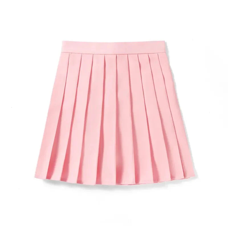 Candy Color Pleated Skirt