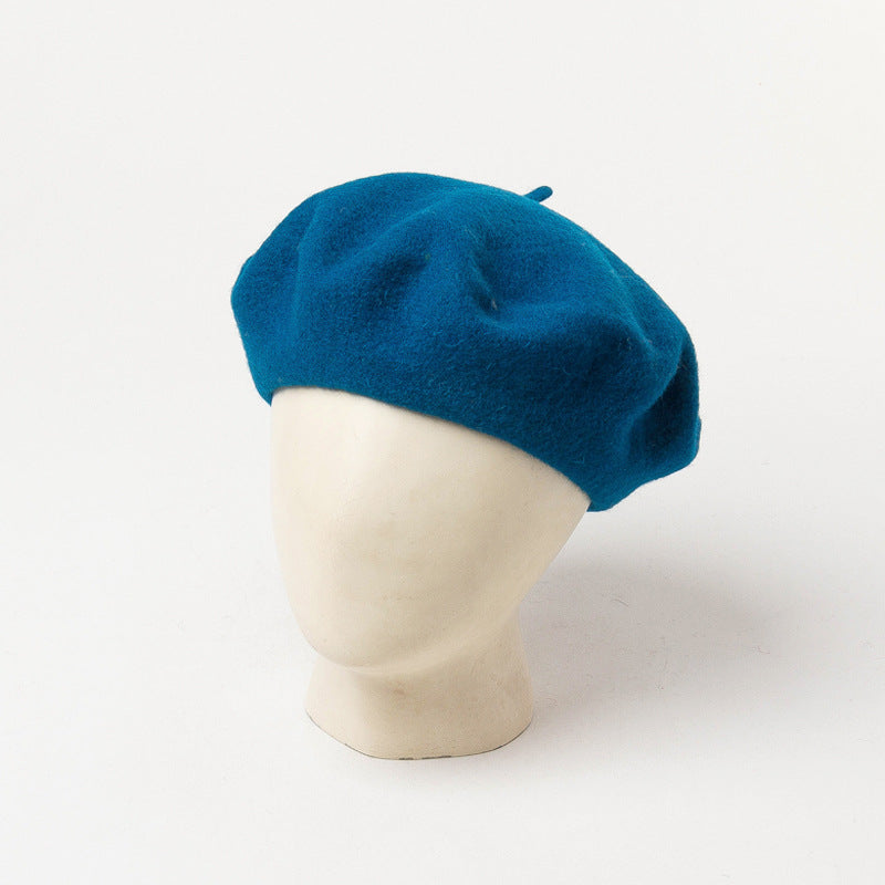 Solid Color Woolen Beret