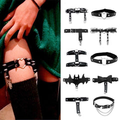 Black Punk Thigh Garter