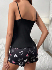 Sleeveless Camisole Shorts Pajama Set