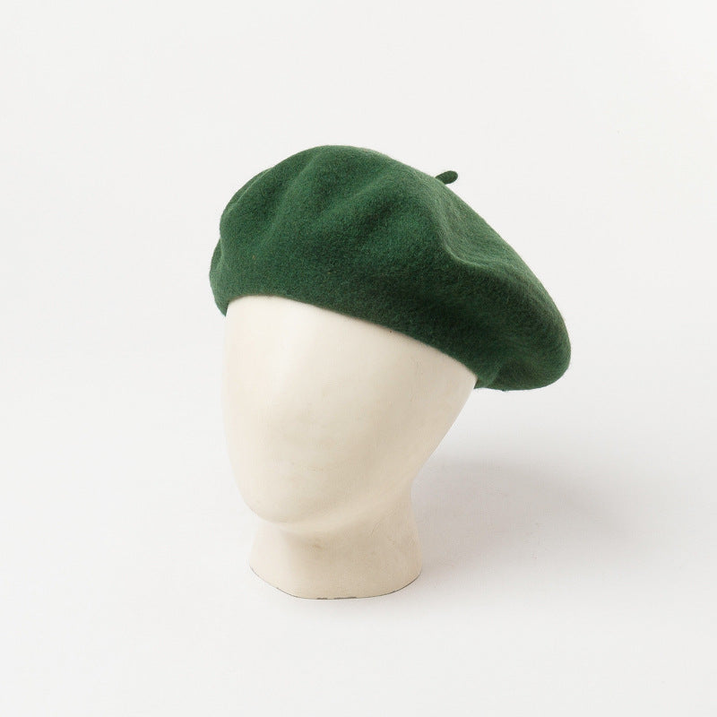 Solid Color Woolen Beret