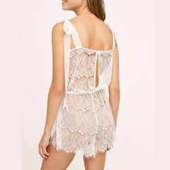 White Sexy Lingerie Lace Suit