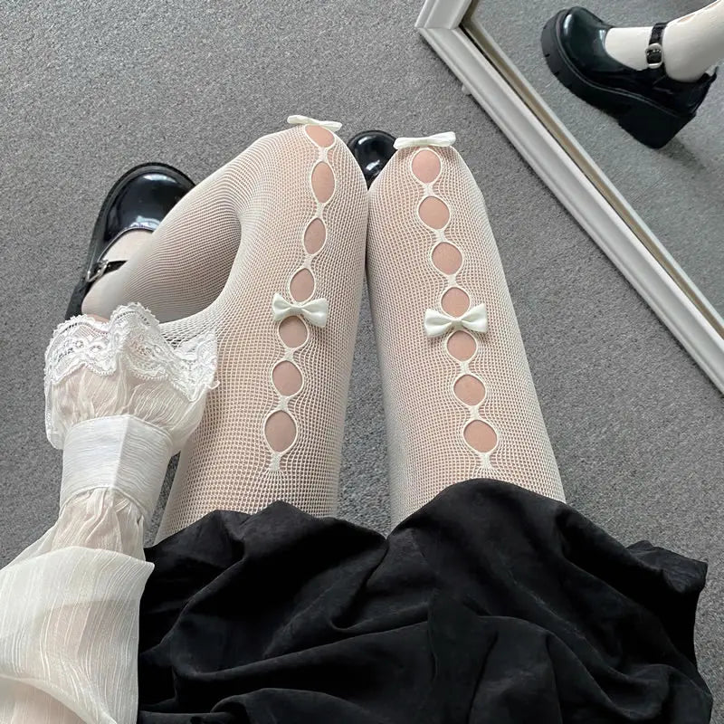 Hollow Out Bow Tights