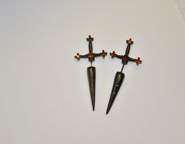 Gothic Sword Earrings