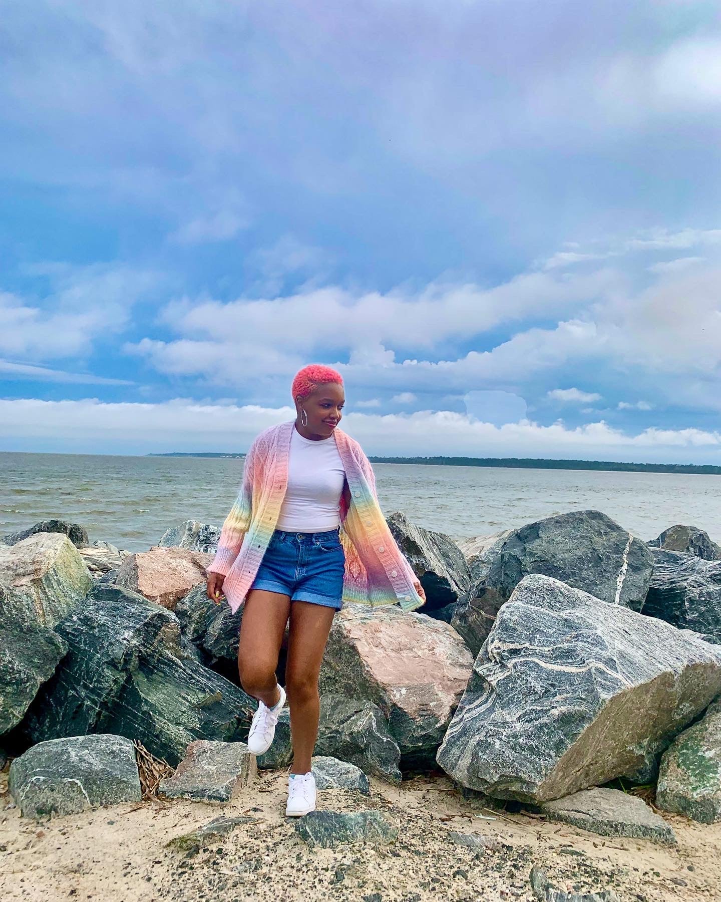 Rainbow Knitted Cardigan