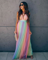 Ombre A-Line Organza Dress