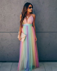 Ombre A-Line Organza Dress