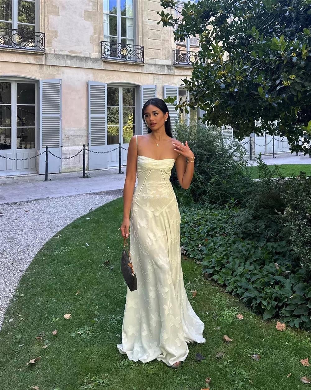 French Tie Lace Dress