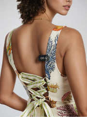 Backless Printed Casual Sling Mini Dress