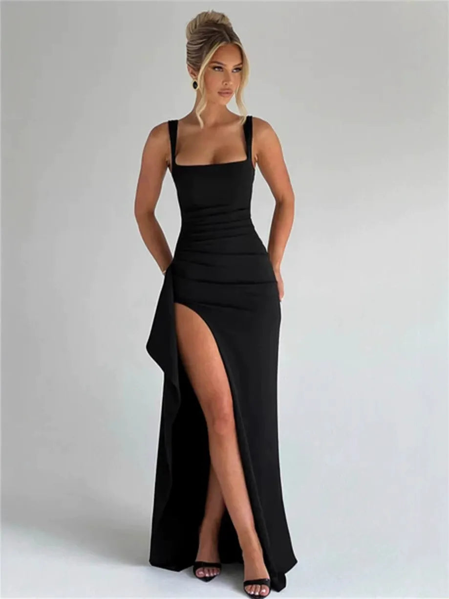 Slim-Fit High Slit Dress