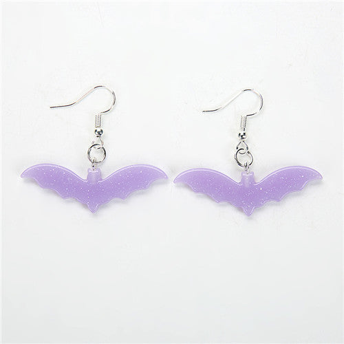 Glitter Bat Earrings